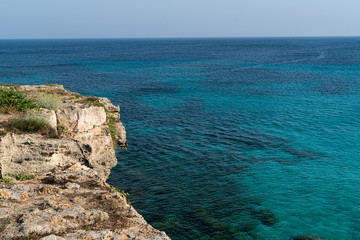 The coast of Favignana Island in south mediterranean