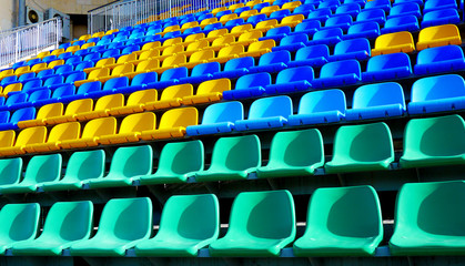 Empty Colorful Seats