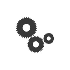 Gear icon black color editable. Gear symbol Flat vector sign isolated on white background. Simple vector illustration for graphic and web design.
