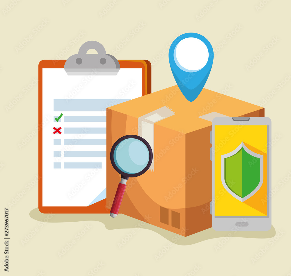Poster box package with check list and location sign
