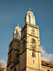 Grossmünster church in Zurich, Switzerland