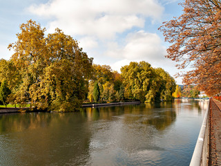 City view of Zurich along Limmat river in Switzerland