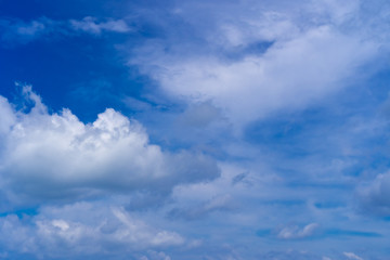Copy space summer blue sky and white cloud.