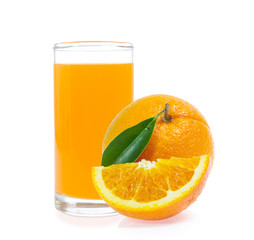 orange juice isolated on white background