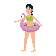 happy young girl with flemish float character