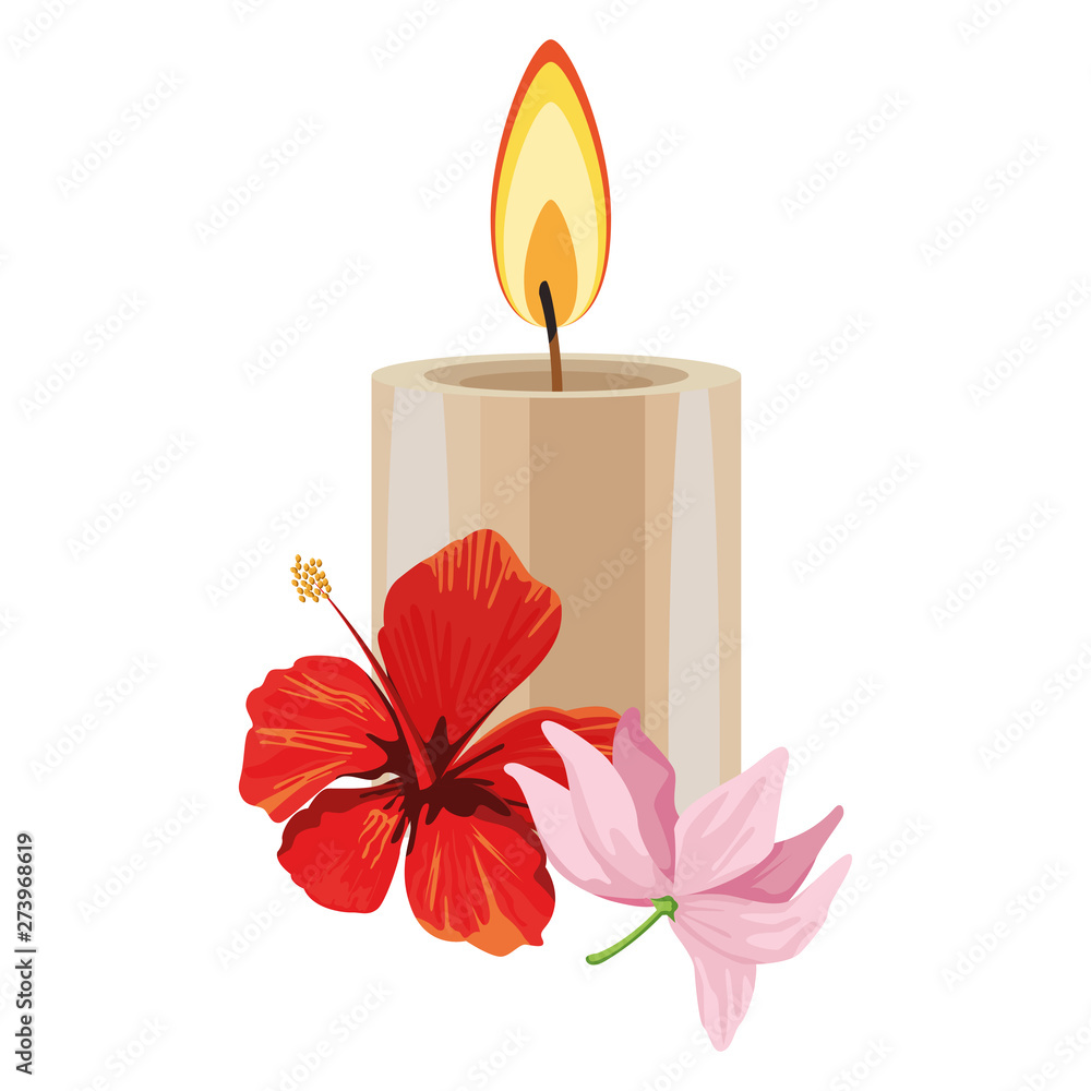 Poster lit candle icon cartoon isolated