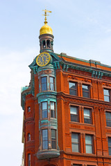 SunTrust Bank historic building with clock tower in Washington DC, USA.