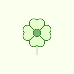 flower with simple color element icon