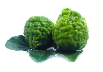 Bergamot fruit isolated on white background