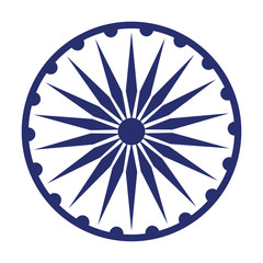 ashoka chakra symbol icon cartoon