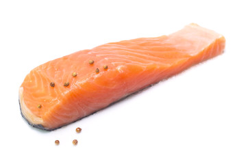salmon  isolated on white background