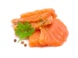 salmon  isolated on white background