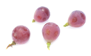 red grape  isolated on white