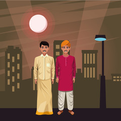 indian men avatar cartoon character