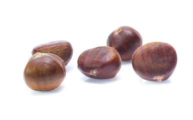 Chestnuts  isolated on white background