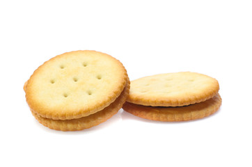 Sandwich biscuits cracker isolated on white background