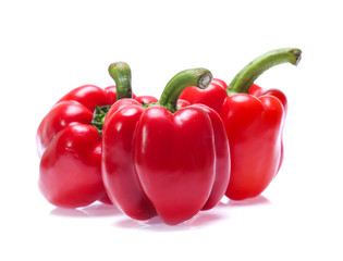 Red sweet pepper isolated on a white background