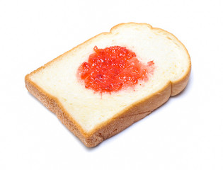 sliced bread isolated on white background
