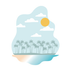 Fototapeta premium palm tree with coconut in white background