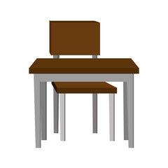 schooldesk with chair education icon