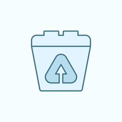 waste with simple color element icon