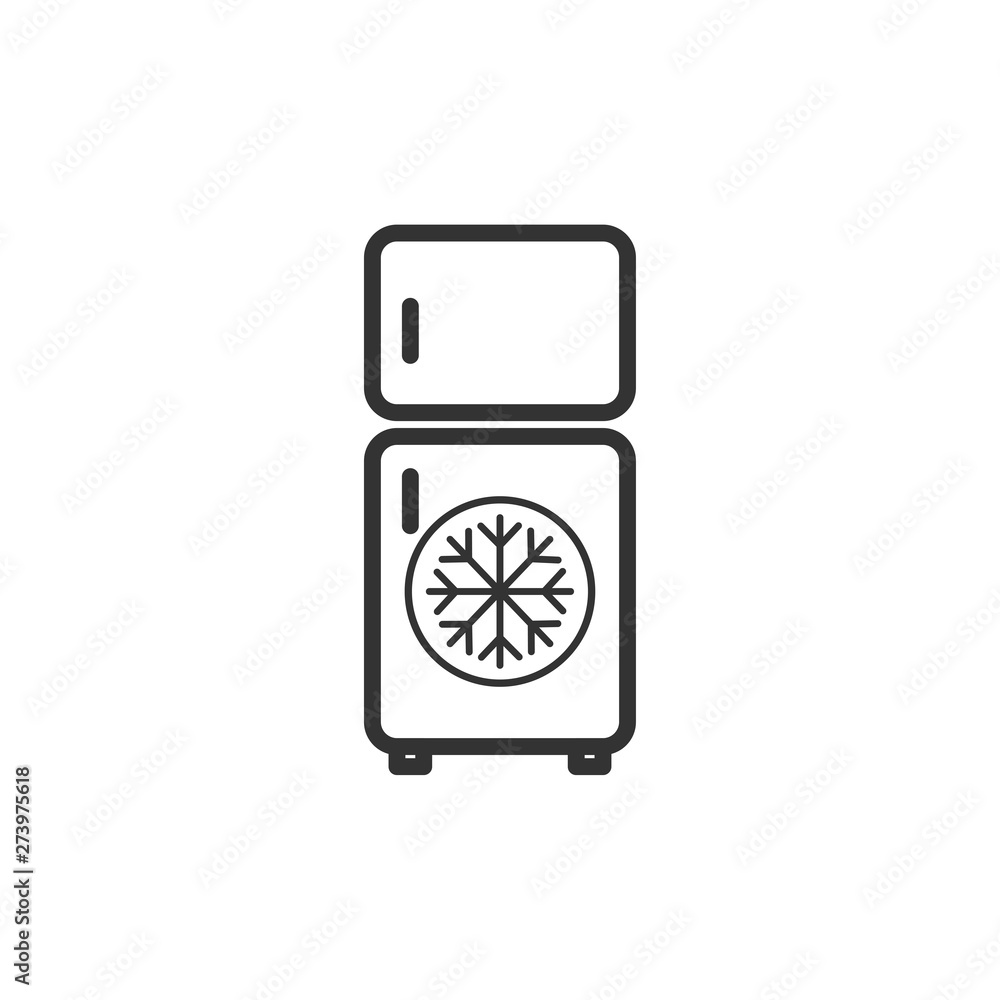 Aufkleber Freezer icon template black color editable. Freezer symbol Flat vector sign isolated on white background. Simple vector illustration for graphic and web design.