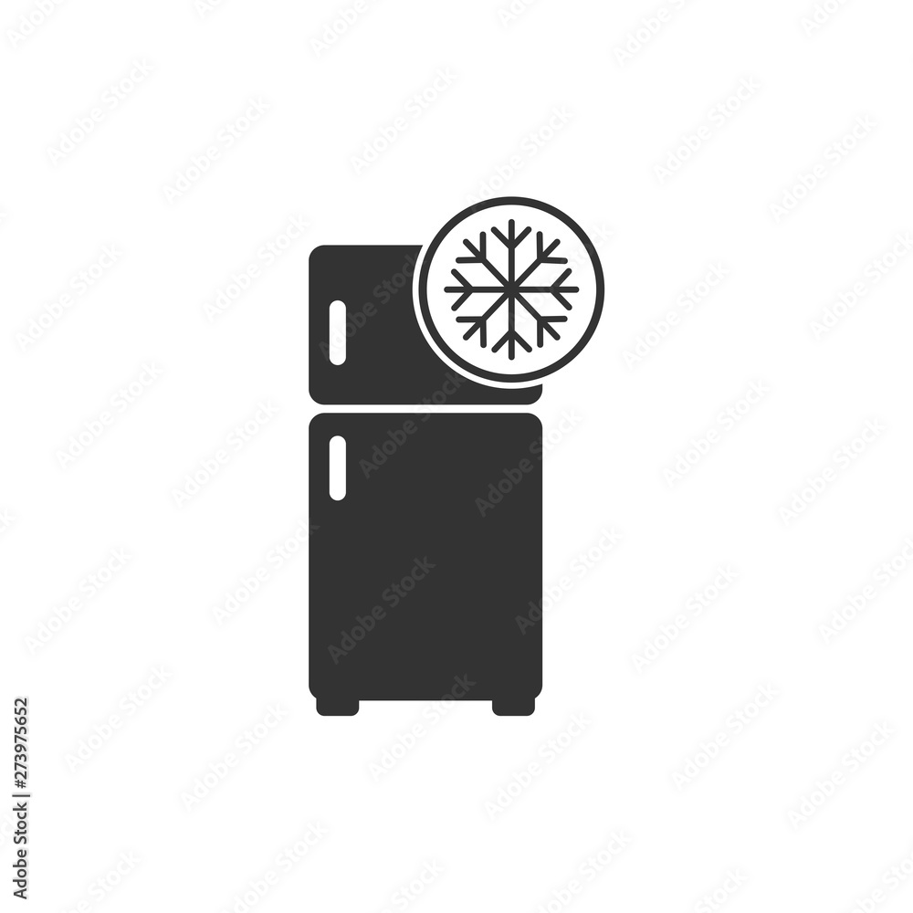 Aufkleber Freezer icon template black color editable. Freezer symbol Flat vector sign isolated on white background. Simple vector illustration for graphic and web design.