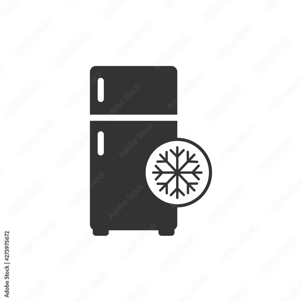 Aufkleber Freezer icon template black color editable. Freezer symbol Flat vector sign isolated on white background. Simple vector illustration for graphic and web design.