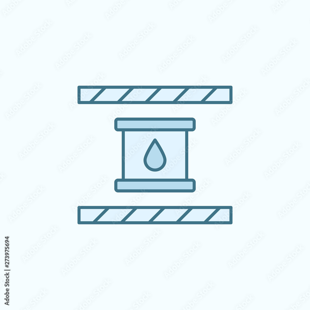 Poster chemical with simple color element icon