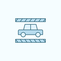 machine with simple color element icon