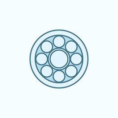 wheel with simple color element icon