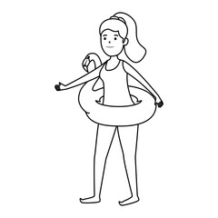 happy young girl with flemish float character