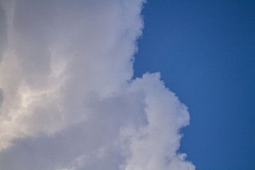 Background of blue sky with white clouds