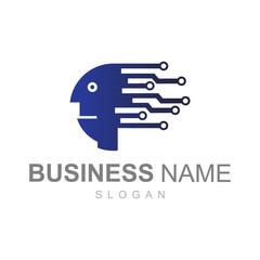 people logo and technology speed, fast and speed logo