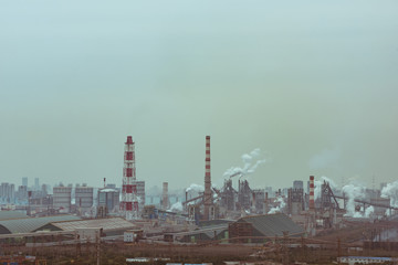 Aerial view of thermal power plant