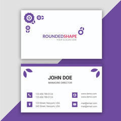 Purple Business Card Design Sample