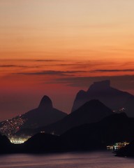 sunset in mountains