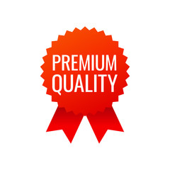 Red award medals symbol on white background, premium quality