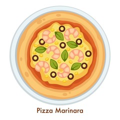 Italian cuisine pizza Marinara food of Italy seafood