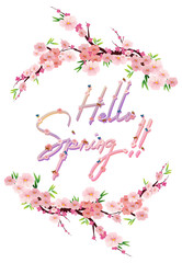 Hello spring text letter