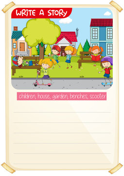 A picture narrative worksheet