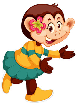 A cute monkey character