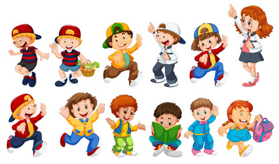 Set of children character