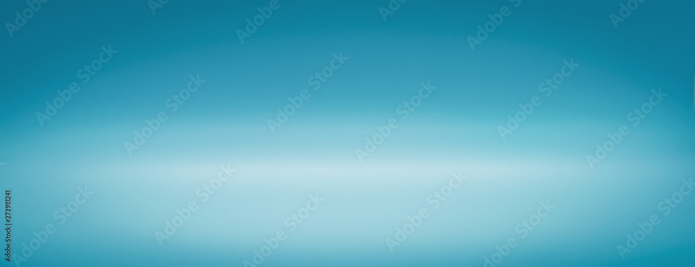 Aufkleber simple blue gradient wide banner studio light background ,space for text composition art image, webs