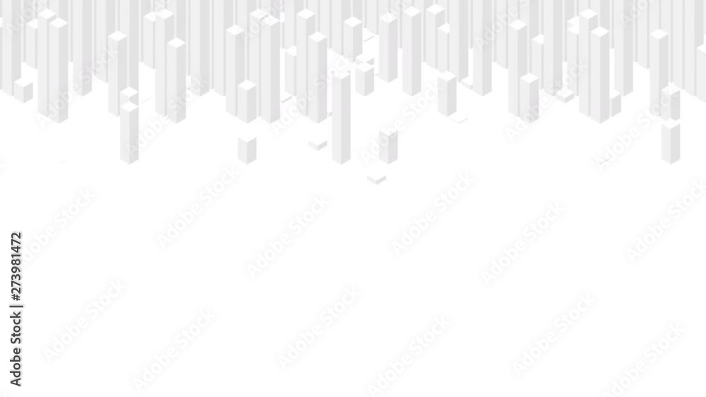Poster cube box square bar 3d virtual isometric shuffle wave pattern, blockchain technology concept design 