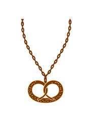 brezel essen hunger oktoberfest bayern deutschland lecker halskette halsband schmuck gebäck brötchen bäcker backen liebe clipart design cool
