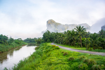 Fototapeta premium Country road with beautiful scenic