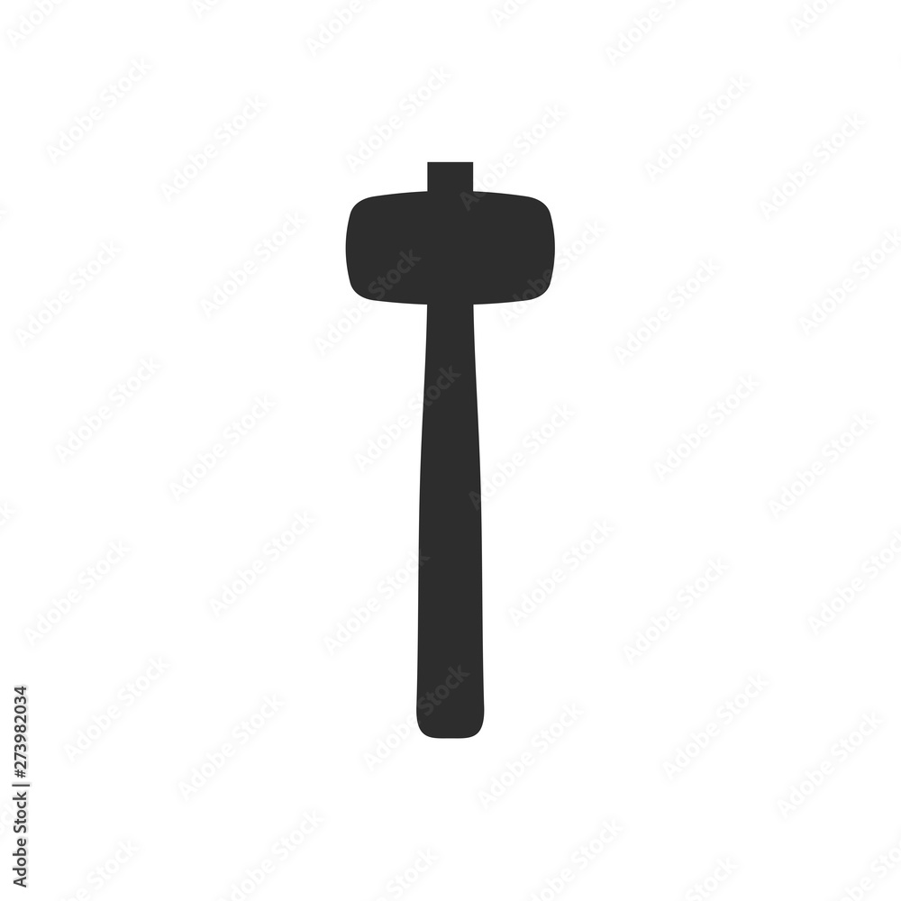 Poster hammer icon template black color editable. hammer symbol flat vector sign isolated on white backgrou