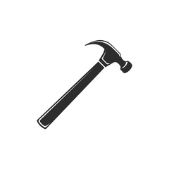 Hammer icon template black color editable. Hammer symbol Flat vector sign isolated on white background. Simple vector illustration for graphic and web design.