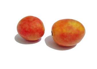 fresh natural tomato isolated on white background